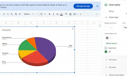 Make A Pie Chart In Google Sheets